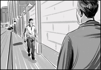 Miguel's People - B&W Tone storyboard art