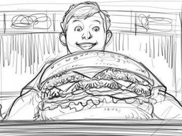 Michael Lee's Food storyboard art