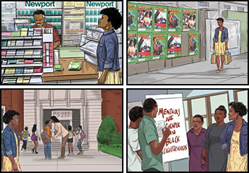 Michael Lee's People - Color  storyboard art