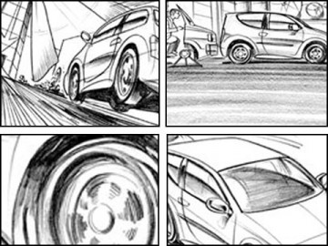 Michael Lee's Vehicles storyboard art