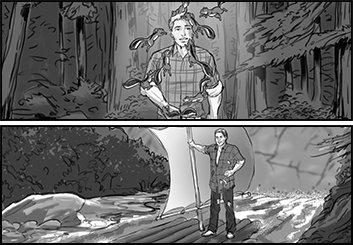 Paul Binkley's People - B&W Tone storyboard art