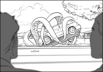 Paul Binkley's People - B&W Line storyboard art