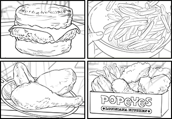 Paul Binkley's Food storyboard art