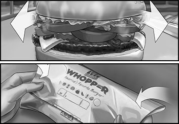 Paul Binkley's Food storyboard art