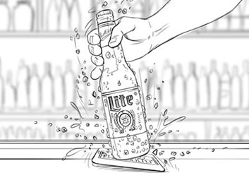 Paul Binkley's Liquids storyboard art