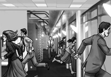 Paul Binkley's People - B&W Tone storyboard art