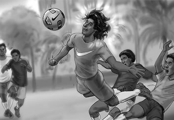 Paul Binkley's Sports storyboard art