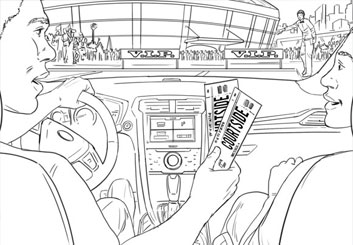 Paul Binkley's Vehicles storyboard art