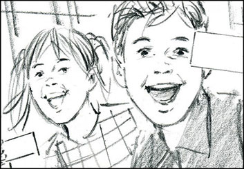 Phil Babb's Kids storyboard art