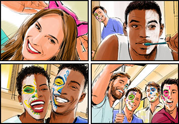 Phil Babb's People - Color  storyboard art