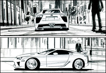 Phil Babb's Vehicles storyboard art