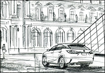 Phil Babb's Vehicles storyboard art