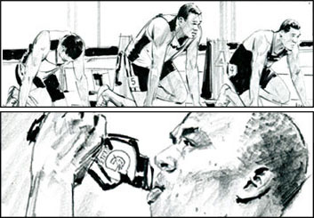 Phil Babb's Sports storyboard art