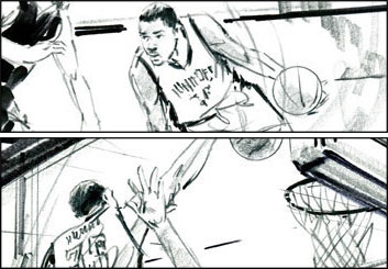 Phil Babb's Sports storyboard art