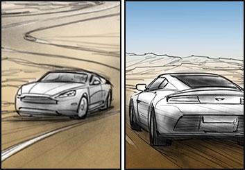 Philippe Collot*'s Shooting Vehicles storyboard art