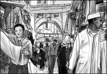 Philippe Collot*'s People - B&W Tone storyboard art