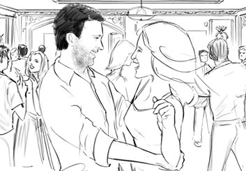 Philippe Collot*'s People - B&W Line storyboard art