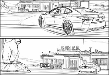 Philippe Collot*'s Shooting Vehicles storyboard art