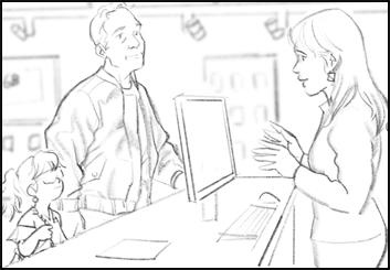 Arturs's People - B&W Line storyboard art