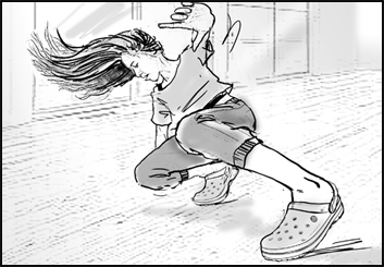 Renee Reeser's Action storyboard art