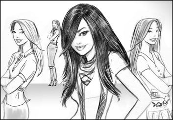 Renee Reeser's Beauty / Fashion storyboard art