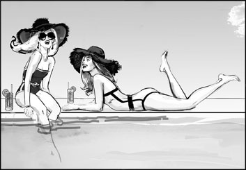 Renee Reeser's People - B&W Tone storyboard art