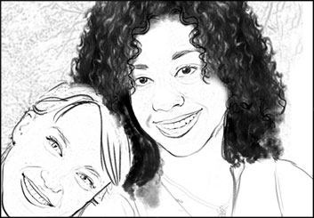 Renee Reeser's People - B&W Line storyboard art