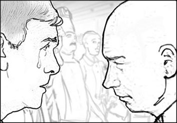 Renee Reeser's People - B&W Line storyboard art