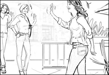 Renee Reeser's People - B&W Line storyboard art