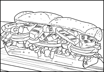 Robert Kalafut*'s Food storyboard art