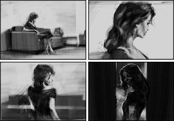 Ruben Sarkissian's People - B&W Tone storyboard art