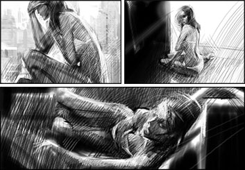 Ruben Sarkissian's People - B&W Tone storyboard art