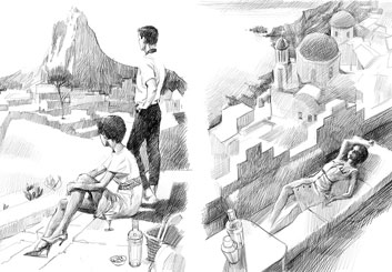 Ruben Sarkissian's People - B&W Tone storyboard art