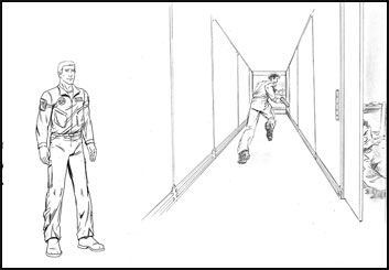 Tim Holtrop's People - B&W Line storyboard art