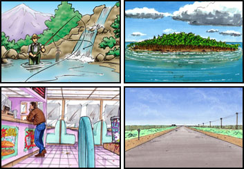 Tim Holtrop's Environments storyboard art