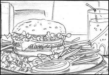 Tim Holtrop's Food storyboard art