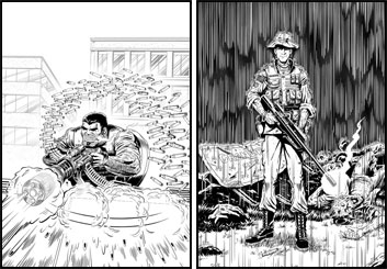 Tim Holtrop's Action storyboard art