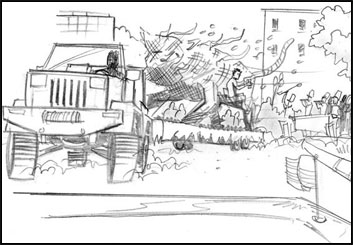 Tim Holtrop's Action storyboard art