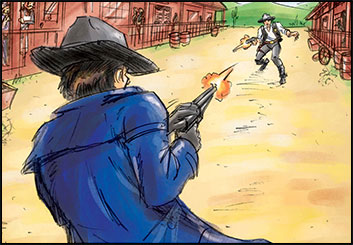 Tim Holtrop's Action storyboard art