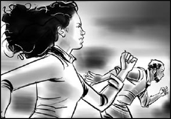 David Green's Action storyboard art