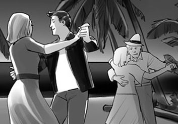 Victor Gatmaitan's People - B&W Tone storyboard art