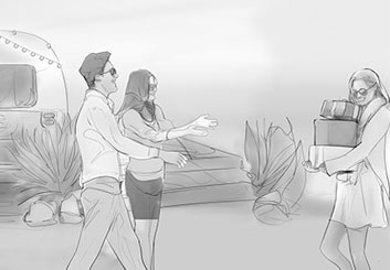 Peter Vu's People - B&W Tone storyboard art