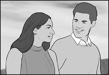 Peter Vu's People - B&W Line storyboard art