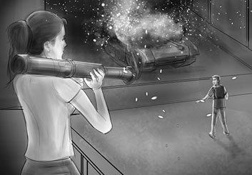 Peter Vu's People - B&W Tone storyboard art