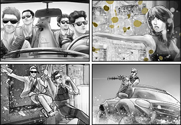 Peter Vu's Action storyboard art