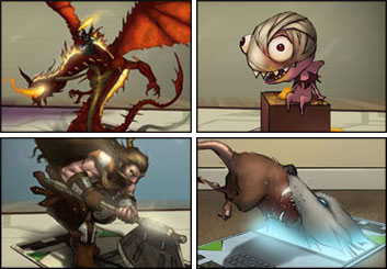 Wes Louie's Characters / Creatures storyboard art