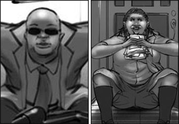 Wes Louie's People - B&W Tone storyboard art