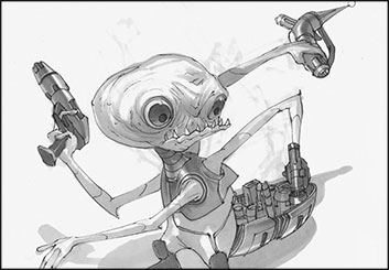 Wes Louie's Characters / Creatures storyboard art