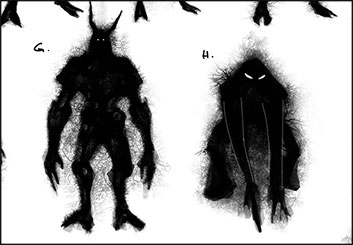 Wes Louie's Characters / Creatures storyboard art