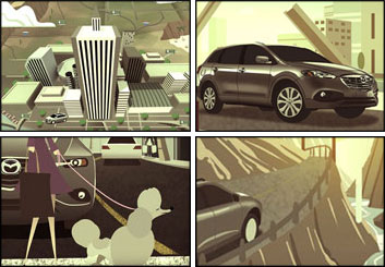 Wes Louie's Conceptual Elements storyboard art